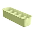 thumbnail image 4 of COFEST Colour Lingerie Drawer Organiser, Stackable Sock and Underwear Storage, Plastic Material 5 Compartments Box, Compact Size Wardrobe Organizer Green, 4 of 7