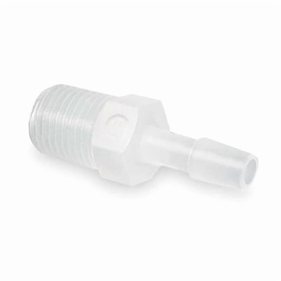 Eldon James Adapter,Thread To Barb,Poly,1/8 In,PK10 A2-4HDPE