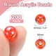thumbnail image 2 of 200 Piezas de Perlas Acrílicas Redondas, Perlas Espaciadoras Lindas de 10 mm para Manualidades de DIY, Fabricación de Joyería, Pulseras, Aretes, Collares, Rojo Transparente, 2 of 7