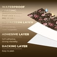 thumbnail image 6 of Peel and Stick Wallpaper Floral Pink Brown Flowers Dark Wall Mural 23.6in x 9.8ft Self Adhesive Removable Wall Paper Renter Friendly Wallpaper for Teen Bedroom Livingroom, 6 of 7