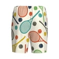 thumbnail image 2 of Haiem Racket and Tennis Ball Men's Pajama Short with Soft Woven Cotton Elastic Waistband Sleep Short-X-Large, 2 of 9