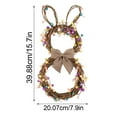 thumbnail image 3 of 15.6 Inch Artificial Easter Wreath for Front Door Rabbit Wreath with Pastel Eggs and Mixed Twigs Spring Bunny with Raffia Bow for Easter Decorations, 3 of 7