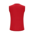 thumbnail image 6 of Mwjwdo Girls V-Neck Tank Tops Summer Sleeveless Tunic Shirts Children's Solid Color Casual Button Cotton Vest Red 5 Years, 6 of 7