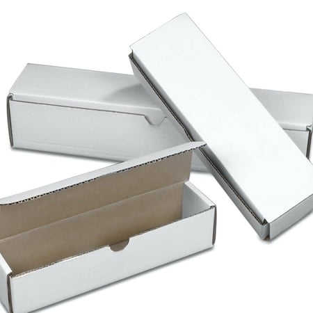 White Tuck Top Mailing Boxes 8" X 3" X 3" | Quantity: 100 by Paper Mart
