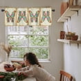 thumbnail image 5 of Vintage Butterfly Valances for Windows Farmhouse Kitchen Curtains Valances Rod Pocket Valance Curtains for Kitchen Windows Retro Colorful Butterfly Window Valances for Bathroom Bedroom 54"x18", 5 of 6