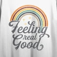 thumbnail image 2 of Rainbow Feeling Real Good Vintage-Inspired Women's White Cropped Tee-XS, 2 of 3