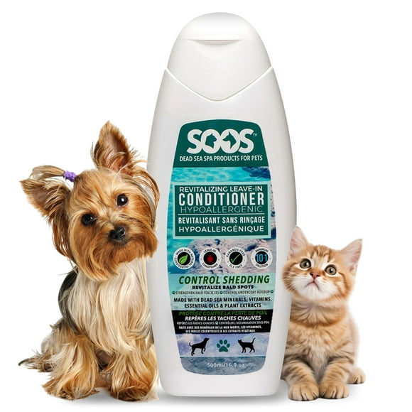 Revitalisant Sans Rinçage pour Animaux de Compagnie Hypoallergénique Naturel de la Mer Morte - Soos Pets