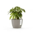 thumbnail image 4 of Ecopots Stockholm Mini Durable Modern Round Indoor/Outdoor Recycled Based Composite Flower Pot Planter, Taupe, 6", 4 of 4
