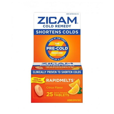 Zicam Cold Remedy Rapidmelts, Citrus Flavor, 25 Quick-Dissolve (Best Cold Medicine Over The Counter 2019)