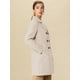 thumbnail image 4 of Abrigos largos de invierno con solapa con muesca y doble botonadura para mujer Beige XL, 4 of 7