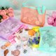 thumbnail image 5 of Bolsa de playa de malla para juguetes de playa, bolsa de recolección con forma de concha para niños, 5 of 6