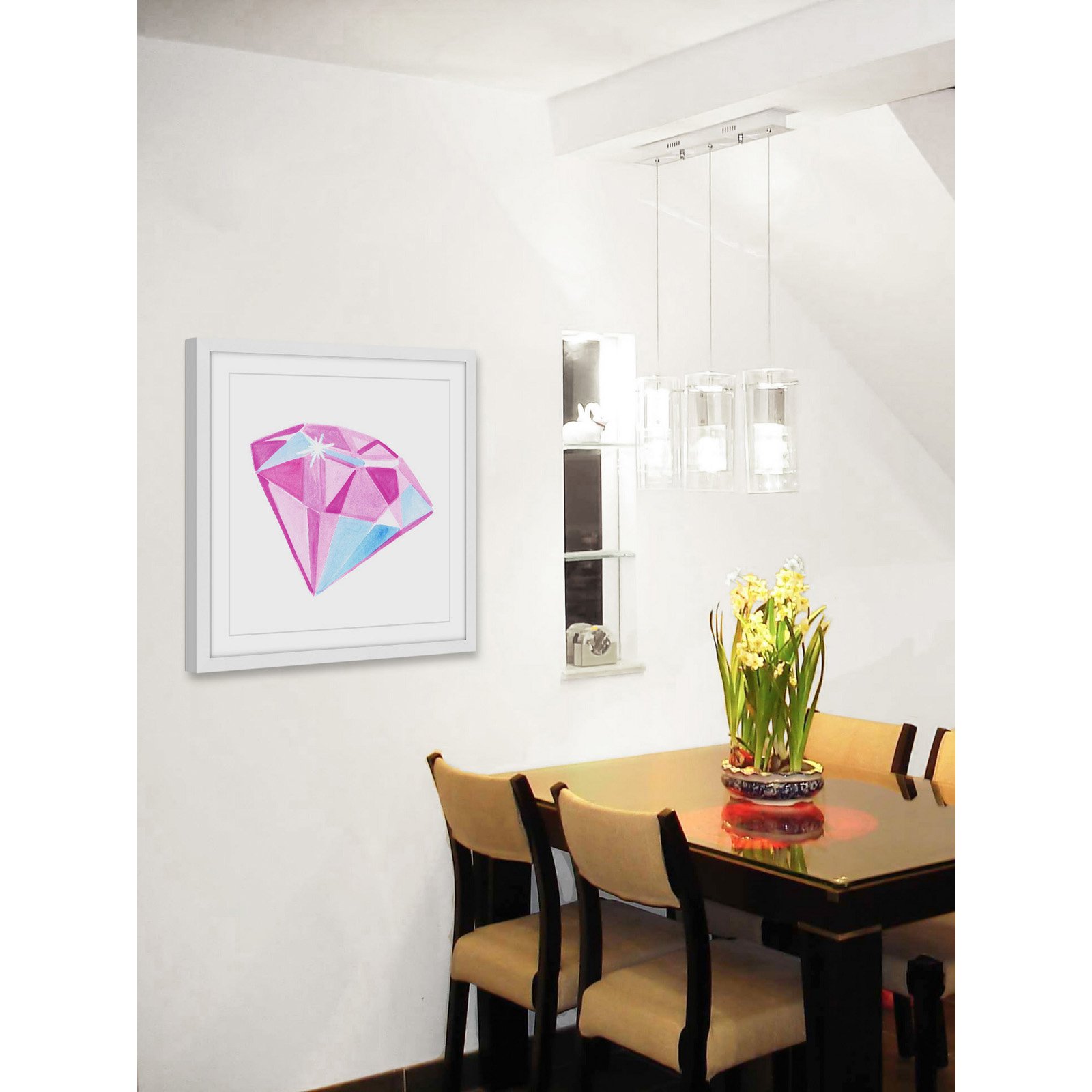 "Diamond" Framed Painting Print
