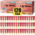 thumbnail image 1 of Set de brillo labial AZEN, paquete de 120 unidades, hidratante con vitamina E, 1 of 8
