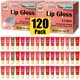 thumbnail image 1 of Set de brillo labial AZEN, paquete de 120 unidades, hidratante con vitamina E, 1 of 8