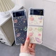 thumbnail image 3 of Galaxy Z Flip 3 Clear Case, Soft Clear Flexible Rubber Planet Space Stars Sparkle Case Girls Women Glitter Shockproof Protective Case for Samsung Galaxy Z Flip 3 -Universe, 3 of 9