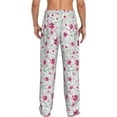 thumbnail image 3 of Picia Lilies Flowers Mens Soft Woven Cotton Elastic Waistband Sleep Pajama Pant Lounge Sleep Pant With Pockets And Drawstring-X-Large, 3 of 9