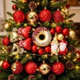 thumbnail image 4 of BadyminCSL Multi-Style Painted Christmas Ornament Ball Set, Mixed Baubles Gift Box for Farmhouse Xmas Tree Indoor Winter Holiday Decor, 4 of 8