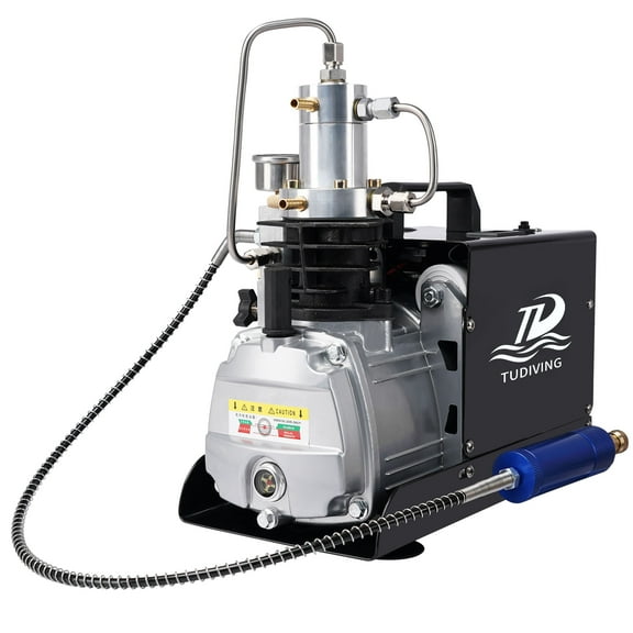 TUDIVING PCP Air Compressor 4500Psi High Pressure Auto-Stop Portable Air Pump 35L/min 110V