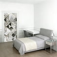 thumbnail image 4 of 2 Sheet Self-Adhesive Door Sticker, 30.3"x78.7", Geometry Peel and Stick Door Murals, PVC, Removable Wallpaper Cover Decoration for Bedrooms, Living Room, 4 of 6