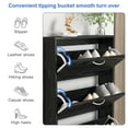 thumbnail image 6 of Canddidliike Simple 3 Tier Drawer Shoe Cabinet, Narrow Shoe Rack Organizer Shelves for Closet Hallway Bedroom Entryway, Black, 6 of 7