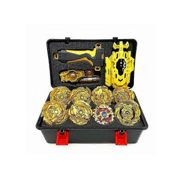Ensemble de Beyblade Dorés Beyblade Burst avec Lanceur Boîte de Rangement Portable Cadeau pour Enfants