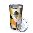 thumbnail image 2 of Modern Art Geometric 10oz Tumblers Stainless Steel Tumbler with Lid and Straw,Vacuum Insulated Double Wall Travel Tumbler Cups with Cleaning Brush for Coffee, Tea, 2 of 4
