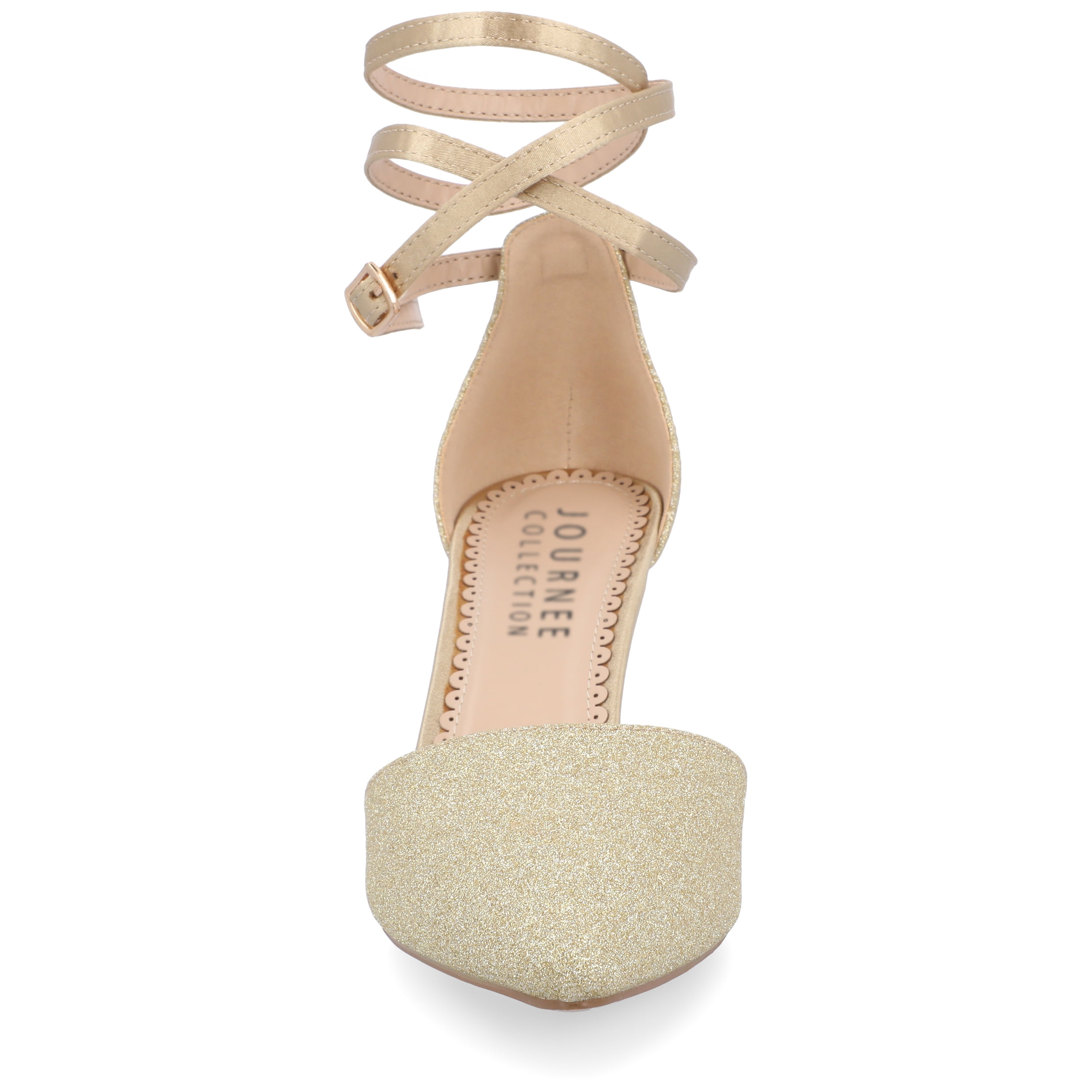 Journee Womens Luela Pointed Toe Mid Heel Evening Pumps