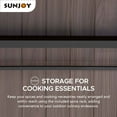 thumbnail image 6 of SUNJOY 7' x 3' Outdoor Kitchen / Grill Station with Overhead Lift-Up Door & Folding Sliding Doors for Compact Space, 6 of 11
