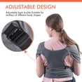thumbnail image 2 of Gllquen Baby Wrap Carrier Adjustable Slings for Newborns Toddlers 35 lbs, Unisex, Dark Heather Gray, 2 of 8