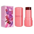 thumbnail image 2 of Jelly Lipstick Powder Blusher, Transparent Cheek Stains, Natural Plant Extracts Moisturizing Long Lasting Color Development, Easy To Apply Watercolor Paint Finish Makeup, 2 of 8