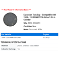 thumbnail image 2 of Expansion Tank Cap - Compatible with 2009 - 2013 BMW 535i xDrive 3.0L 6-Cylinder 2010 2011 2012, 2 of 2