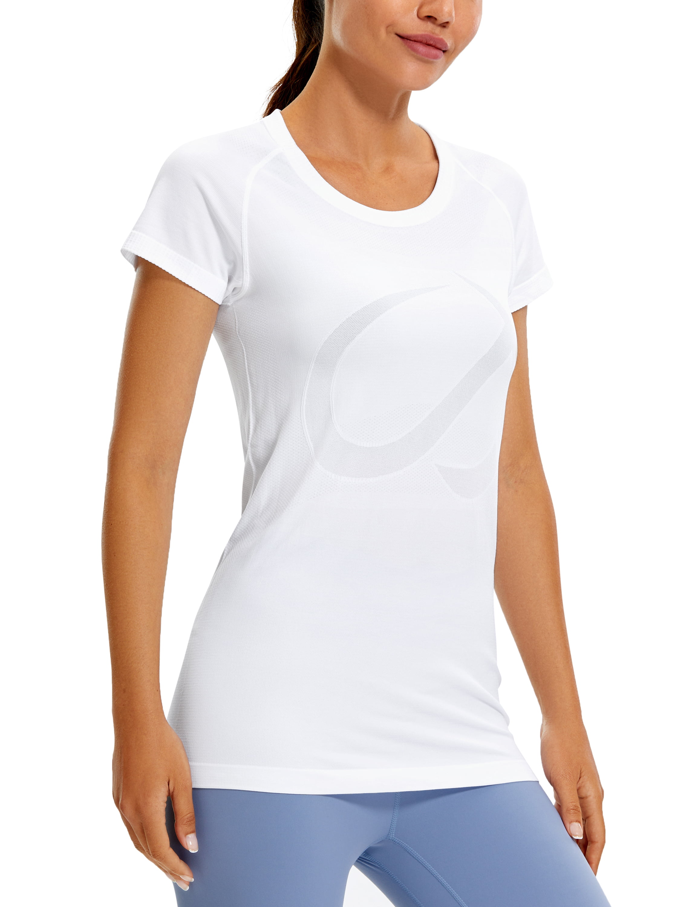 Ninedaily Womens Workout Top Running Yoga Shirt Summer Short Sleeve Casual Tunic 