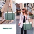 thumbnail image 4 of Lohol 15.6" Laptop Tote Bag for Women Fahion Work Purse with Zipper Pockets for Teachers Brown, 4 of 7