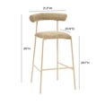 thumbnail image 6 of Liliana Taupe Velvet Bar Stool, 6 of 6