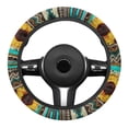 thumbnail image 2 of Yuyamidu Southwest Aztec Car Steering Wheel Cover 15 Inch Sunflower Car Steering Wheel Covers Accessories for Sedan Auto Winter Warm Steering Wheel Case, 2 of 7