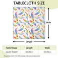 thumbnail image 2 of 34x34 Inch Square Tablecloth with All-Around Elastic Hem, Bohemian Floral Pattern for Card Tables and Patio Entertainment, 2 of 6
