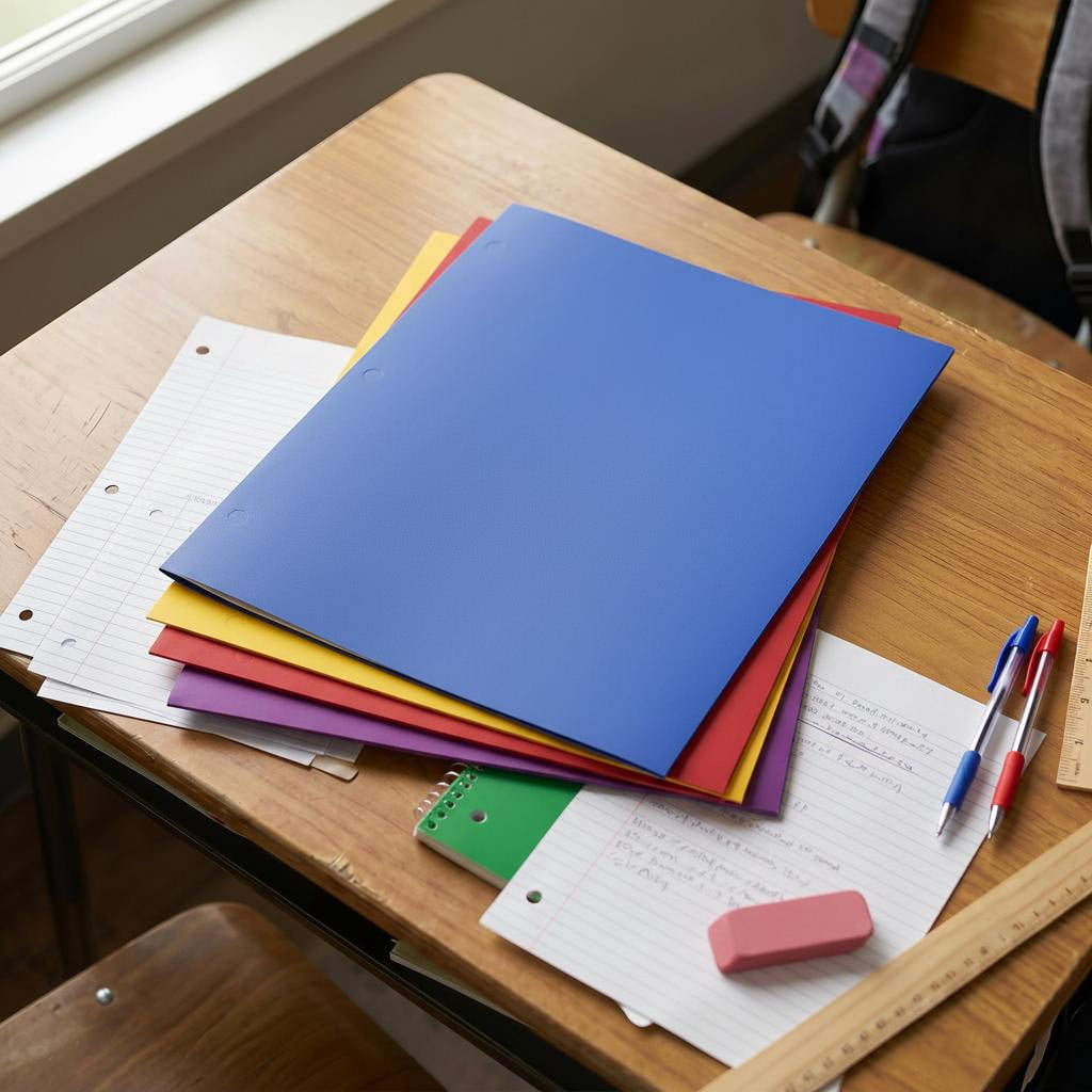 Pen+Gear 3-Prong Poly Folders with 2 Pockets, Assorted Colors, 30 Count