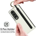 thumbnail image 2 of Dteck for Samsung Galaxy Z Fold 4 Case Wallet with S-Pen Holder & Metal Ring, 4-Card Slots and Cash Slots, Premium Leather Magnetic Clasp Heavy Duty Protective Cover for Galaxy Z Fold4 5G,White, 2 of 8