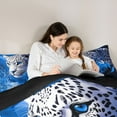 thumbnail image 5 of Castle Fairy Boys Girls Safari Leopard 3 Pieces Queen Comforter Set,Chic Floral Rose Ultra Soft Bedding Sets,Flower Animal Cheetah Bedding Comforter Set Breathable,Microfiber Bedroom Decor, 5 of 8