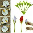 thumbnail image 1 of 12x Porte-Serviettes à Fleurs en Plastique Vert, 1 of 7