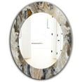 thumbnail image 1 of Designart 'Onyx Detail Composition' Mid-Century Mirror - Oval or Round Wall Mirror - 24x36, 1 of 4