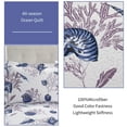 thumbnail image 4 of Beartech Ocean Quilt Set King Size White Dark Purple Conch Quilt Lightweight Reversible Microfiber Bedspread Coverlet Cabin Bedding Set, 4 of 7