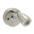 thumbnail image 2 of Interior Reading Spotlight, 180° Up Down Adjustable Touch Dimming LED RV Reading Light 3 Lighting Color  For Book Map Lamps For Camping Trailers Yachts Nickel Plating Housing, 2 of 8
