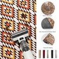 thumbnail image 5 of Round Area Rugs 4Ft, Boho Non-Slip Washable Circle Rugs Carpet, Abstract Geometric Ethnic Bohemia Textured Indoor Outdoor Rug Floor Mats Throw Runner for Bedroom Living Room Bathroom, 5 of 8