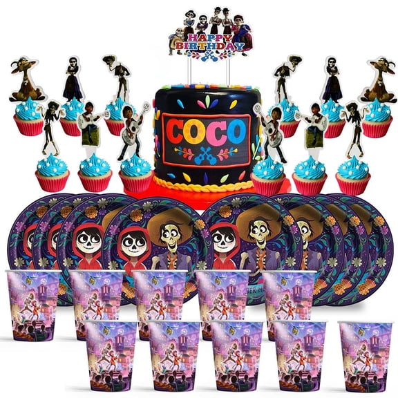 COCO Dream Birthday Cups Party Supplies Plates Decorations Cake Topper Decor