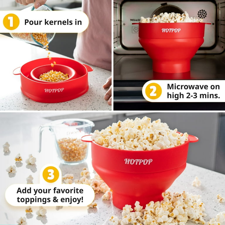 Hotpop Microwave Popcorn Popper, Micro Pop Home Edition