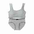 thumbnail image 2 of HuaAngel 10-Pack Girls Training Bralette and Hipster Panties Teens Wireless Bras Comfortable Cotton Suitable for Girls from 66-110lbs, 2 of 8