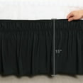 thumbnail image 3 of Unique Bargains Polyester Elastic Dust Ruffled Bed Skirt with 15" Drop Twin Black, 3 of 8