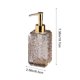 thumbnail image 3 of Dispensador de jabón líquido recargable para baño, cocina, gel de ducha, champú, loción. Envase de vidrio reutilizable con bomba, 320 ml, blanco, gris, rojo, dorado., 3 of 6