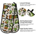thumbnail image 4 of Dailycode Double Sided Oven Mitt with Loop Heat Resistant Kitchen Long Potholders 7" x 35" Halloween Frogs Pumpkin Candy, 4 of 6